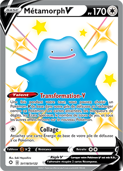 Carte Pokémon Métamorph V SV118/SV122 de la série Destinées Radieuses en vente au meilleur prix