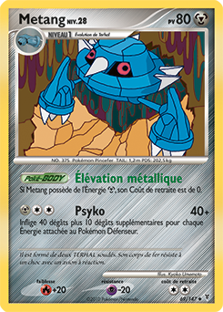 Carte Pokémon Metang 69/147 de la série Vainqueurs Suprêmes en vente au meilleur prix