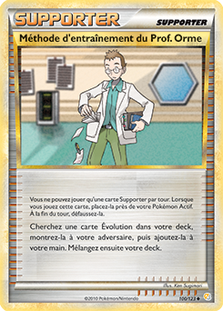 Carte Pokémon Peu commune Méthode d'entraînement du Prof. Orme 100/123 de la série HeartGold SoulSilver