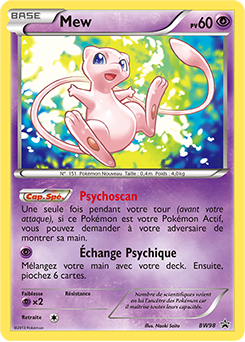 Carte Pokémon Promo Mew BW98 de la série Promos Noir & Blanc