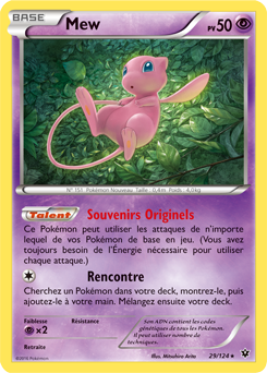 Carte Pokémon Mew 29/124 de la série Impact des Destins en vente au meilleur prix