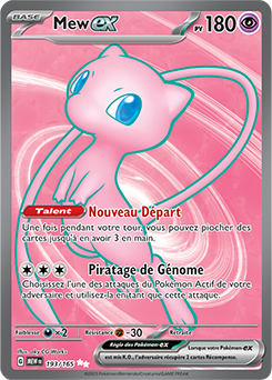 Carte Pokémon Mew ex 193/165 de la série 151 en vente au meilleur prix