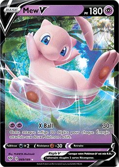 Carte Pokémon Mew V 69/189 de la série Ténèbres Embrasées en vente au meilleur prix