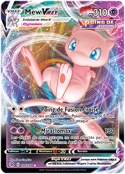 Carte Pokémon Mew VMAX 114/264 de la série Poing de Fusion en vente au meilleur prix