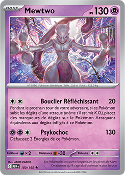 Carte Pokémon Mewtwo 150/165 de la série 151 en vente au meilleur prix