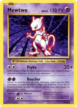 Carte Pokémon Mewtwo 51/108 de la série Évolutions en vente au meilleur prix