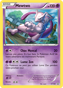 Carte Pokémon Promo Mewtwo XY100 de la série Promos XY