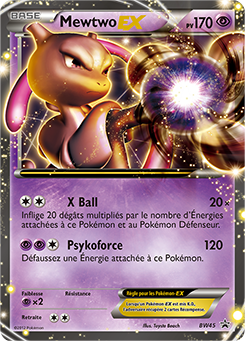 Carte Pokémon Promo Mewtwo EX BW45 de la série Promos Noir & Blanc