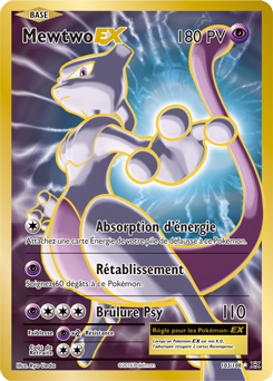Carte Pokémon Pokémon Full Art Mewtwo EX 103/108 de la série Évolutions