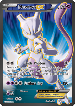 Carte Pokémon Pokémon Full Art Mewtwo EX 157/162 de la série Impulsion Turbo
