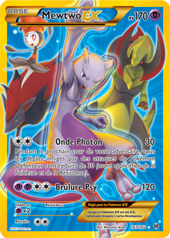 Carte Pokémon Secrète Pokémon Full Art Mewtwo EX 163/162 de la série Impulsion Turbo