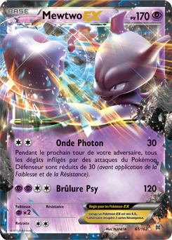 Carte Pokémon Pokémon EX Mewtwo EX 61/162 de la série Impulsion Turbo