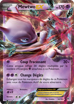 Carte Pokémon Mewtwo EX 62/162 de la série Impulsion Turbo en vente au meilleur prix