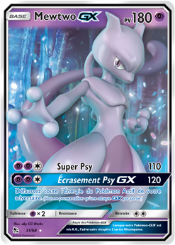 Carte Pokémon Mewtwo GX 31/68 de la série Destinées Occultes en vente au meilleur prix