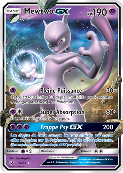 Carte Pokémon Mewtwo GX 39/73 de la série Légendes Brillantes en vente au meilleur prix