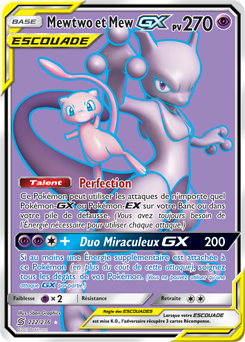 Carte Pokémon Mewtwo Mew GX 222/236 de la série Harmonie des Esprits en vente au meilleur prix