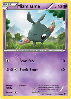 Carte Pokémon Commune Miamiasme 64/135 de la série Tempête Plasma