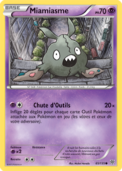 Carte Pokémon Miamiasme 65/135 de la série Tempête Plasma en vente au meilleur prix