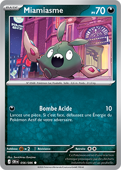 Carte Pokémon Miamiasme 56/86 de la série Chaos Ascendant en vente au meilleur prix