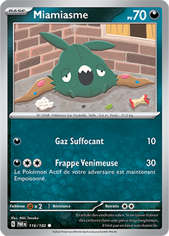 Carte Pokémon Miamiasme 116/182 de la série Faille Paradoxe en vente au meilleur prix