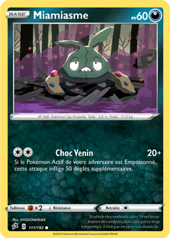 Carte Pokémon Commune Miamiasme 117/192 de la série Clash des Rebelles