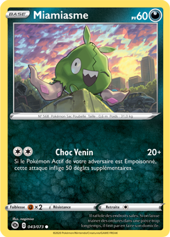 Carte Pokémon Commune Miamiasme 043/073 de la série La Voie du Maître