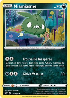 Carte Pokémon Miamiasme 110/185 de la série Voltage Éclatant en vente au meilleur prix