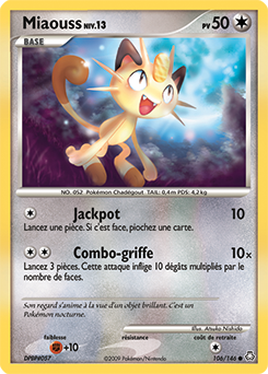 Carte Pokémon Miaouss 106/146 de la série Eveil des Légendes en vente au meilleur prix