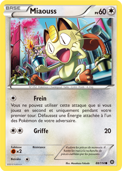 Carte Pokémon Miaouss 88/114 de la série Offensive Vapeur en vente au meilleur prix