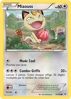 Carte Pokémon Miaouss 67/108 de la série Ciel Rugissant en vente au meilleur prix
