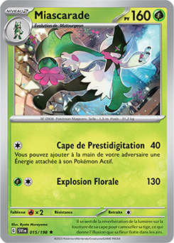 Carte Pokémon Miascarade 015/198 de la série Écarlate et Violet en vente au meilleur prix