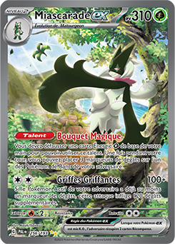 Carte Pokémon Illustration spéciale rare Miascarade ex 256/193 de la série Évolutions à Paldea