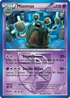 Carte Pokémon Miasmax 67/135 de la série Tempête Plasma en vente au meilleur prix