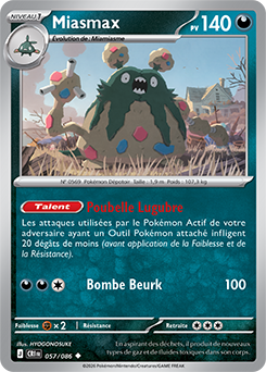 Carte Pokémon Miasmax 57/86 de la série Chaos Ascendant en vente au meilleur prix