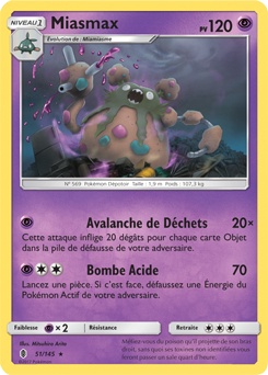 Carte Pokémon Miasmax 51/145 de la série Gardiens Ascendants en vente au meilleur prix