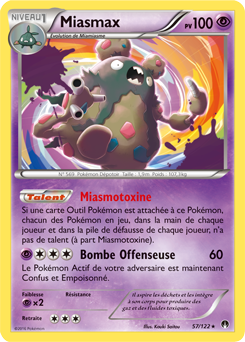 Carte Pokémon Miasmax 57/122 de la série Rupture Turbo en vente au meilleur prix