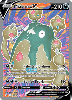 Carte Pokémon Miasmax V 190/203 de la série Évolution Céleste en vente au meilleur prix