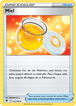Carte Pokémon Peu commune Miel 153/189 de la série Astres Radieux