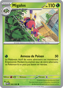 Carte Pokémon Migalos 2/88 de la série Équilibre Parfait en vente au meilleur prix