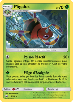 Carte Pokémon Holographique Rare Migalos 6/168 de la série Tempête Céleste