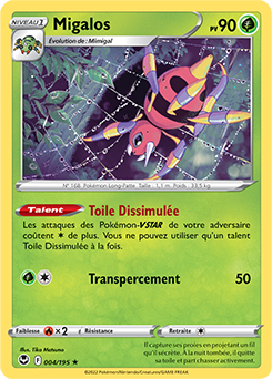 Carte Pokémon Migalos 004/195 de la série Tempête Argentée en vente au meilleur prix