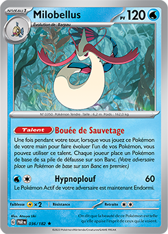 Carte Pokémon Rare Milobellus 36/182 de la série Faille Paradoxe