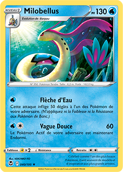 Carte Pokémon Rare Milobellus 040/195 de la série Tempête Argentée