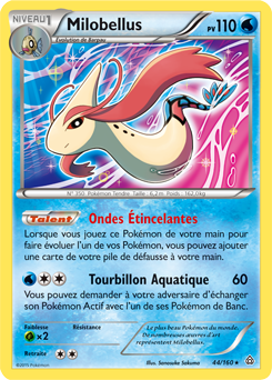 Carte Pokémon Holographique Rare Milobellus 44/160 de la série Primo Choc