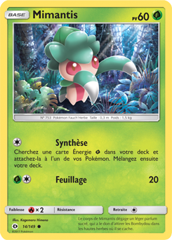 Carte Pokémon Mimantis 14/149 de la série Soleil & Lune en vente au meilleur prix