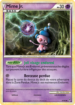 Carte Pokémon Peu commune Mime Jr. 47/95 de la série Appel des Légendes