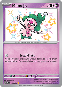 Carte Pokémon Mime Jr. 157/91 de la série Destinées de Paldea en vente au meilleur prix