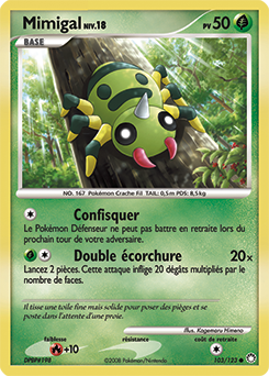 Carte Pokémon Mimigal 103/123 de la série Trésors Mystérieux en vente au meilleur prix