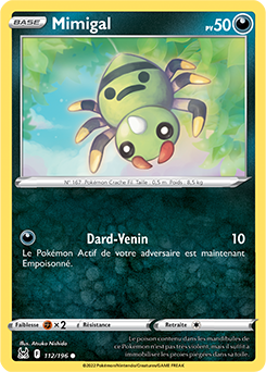 Carte Pokémon Mimigal 112/196 de la série Origine Perdue en vente au meilleur prix