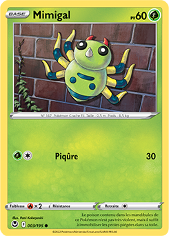 Carte Pokémon Mimigal 003/195 de la série Tempête Argentée en vente au meilleur prix